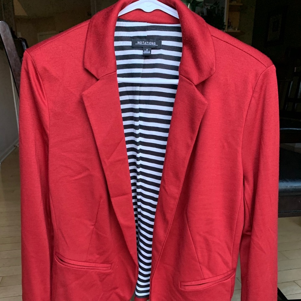 Notations- Red Blazer Size S
